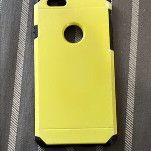 Rugged Yellow and Black Smartphone Case with Textured Grip